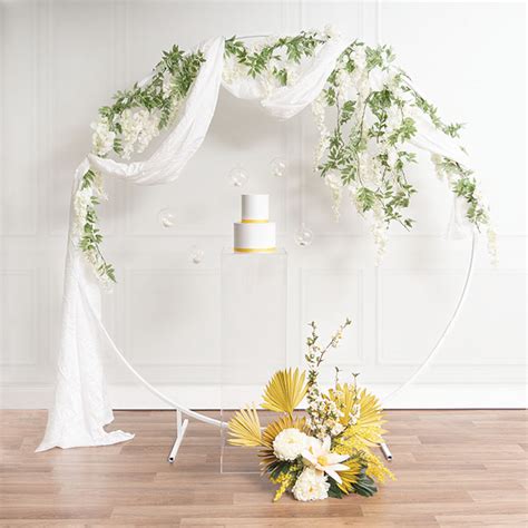 backdrop large circular frame  white cmdxcmh