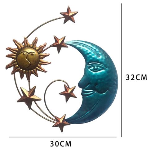 Astronomy Sun Moon And Stars Metal Wall Art Wall Decoration Perfect For Living Room Office