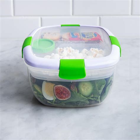 Locksy Click N Go Salad Container Green Kitchen Stuff Plus