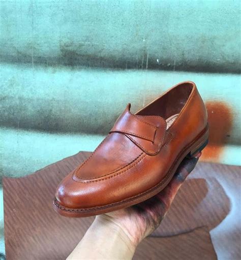 Handmade Men Brown Leather Formal Dress Moccasin Shoes Loafer Shoes