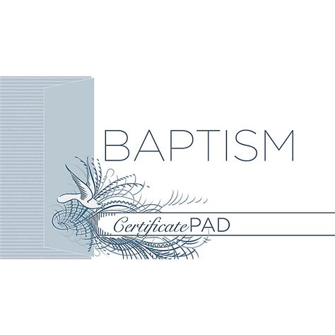 Baptism Certificate Pad Of 25 Lifeway