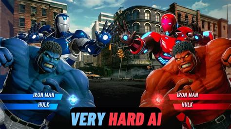 Blue Hulk Iron Man Vs Red Hulk Iron Man Very Hard Marvel Vs