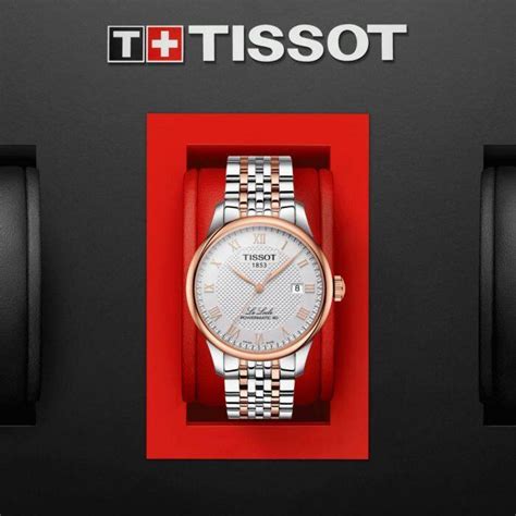 Tissot Mens Tissot Le Locle Powermatic 80 Automatic Analog Watch Silver And Rose Gold