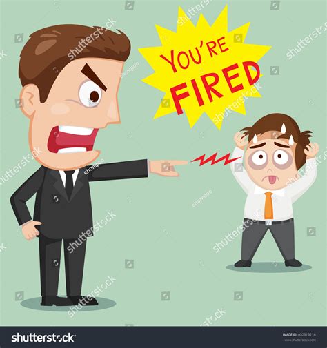 Angry Boss Fired Male Employee Vector 库存矢量图（免版税）402919216 Shutterstock