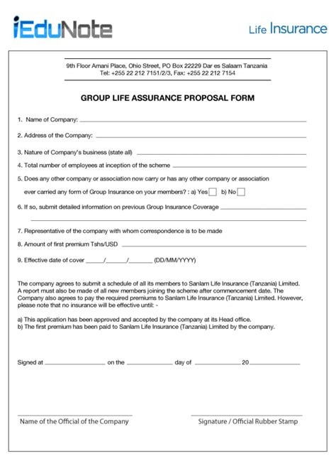 Insurance Proposal Form Format Importance Elements Explained