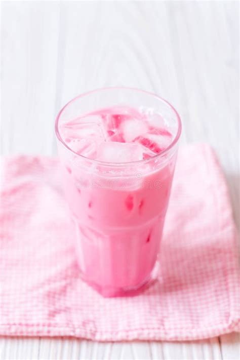 Pink Strawberry Milkshake Stock Photo Image Of Glass 138541850