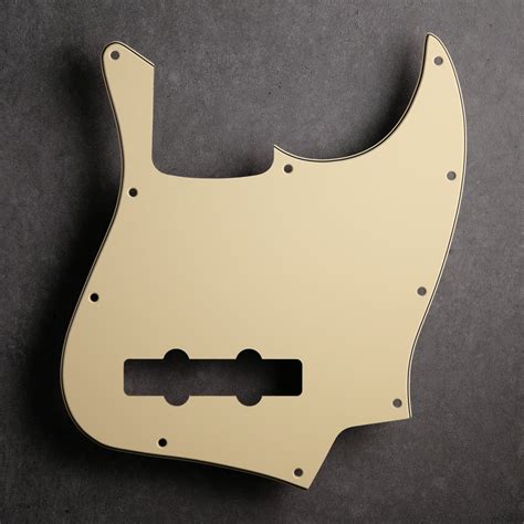 Cream Black Cream Jazz Bass Pickguard 3 Ply Vinyl Decoboom