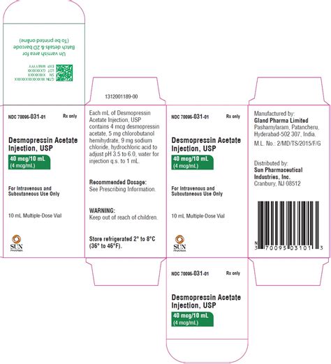 Desmopressin Acetate Injection Solution