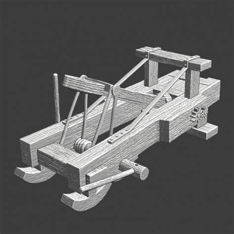 3D Printable Model of medieval catapult by Northern Crusades Miniatures
