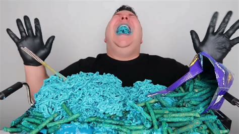 Nikocado Crying After Eating Blue Noodles Youtube