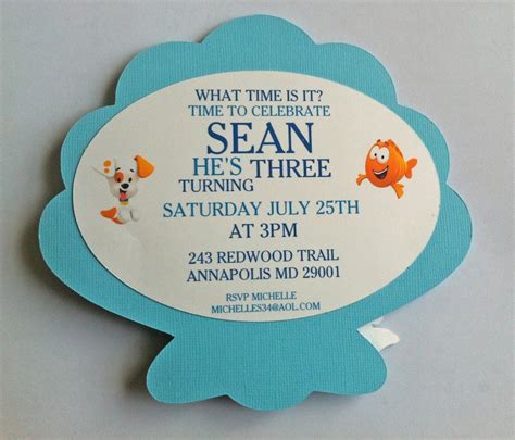 Bubble Guppies Invitations Bubble Guppies Birthday - Etsy