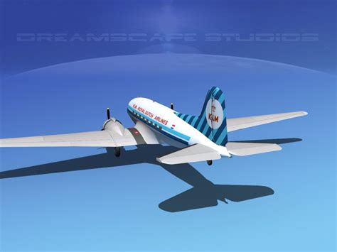 Douglas Dc Klm Modelo D Unknown Stl Obj Max Lwo Dxf