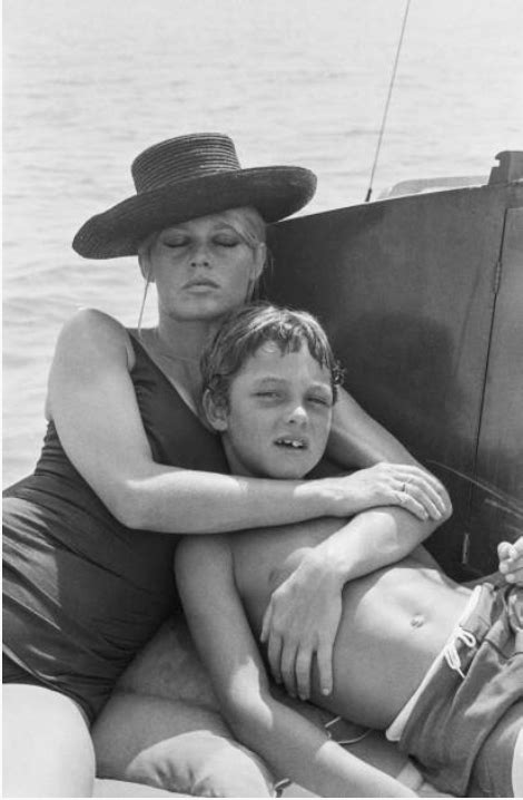 Brigitte With Her Son Nicolas At St Tropez 1967 Brigitte Bardot Brigitte French Actress