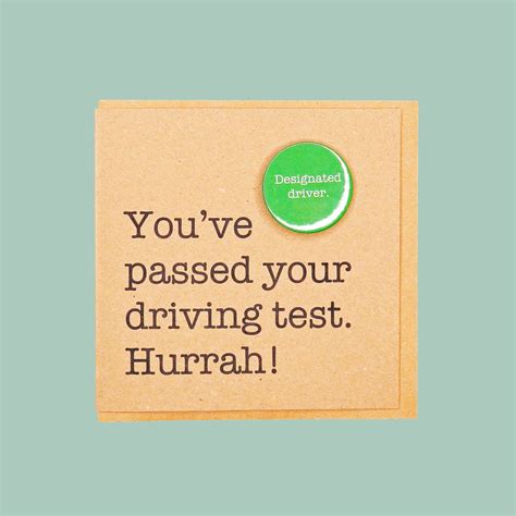 You Ve Passed Your Driving Test Hurrah Congratulations Etsy