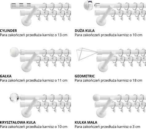 Karnisz Nowoczesny Podw Jny Cm Bia Y R Mm Opinie I