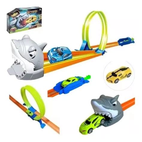 Pista Tubarão Looping 360 Carrinho Lançador Tipo Hotwheels Frete grátis