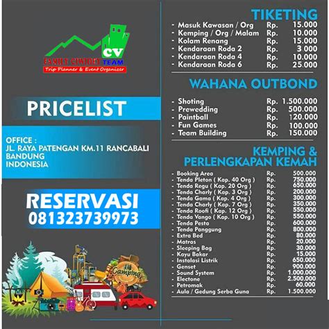 Info Ranca Upas Bandung Tiket Masuk Cek Langsung Kampung Cai Ranca