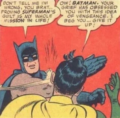 El verdadero origen del meme de Batman dándole una cachetada a Robin