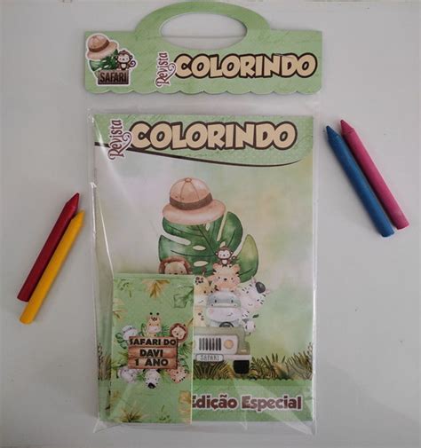 Livrinho Colorir Safari Elo7 Produtos Especiais