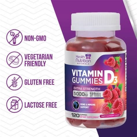 Vitamin D3 Gummies 5000 Iu 125 Mcg Bone And Immune Support Vitamin D Gummy 120 Gummies 120