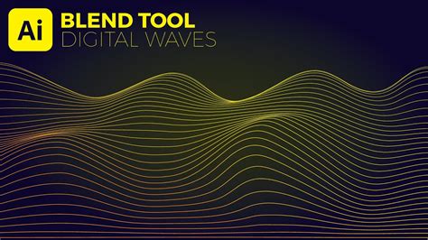 Blend Tool Waves Illustrator Tutorial Youtube