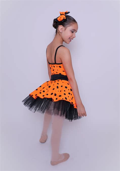 Orange Polka Dot Dress – Rivepauli Dance Wear