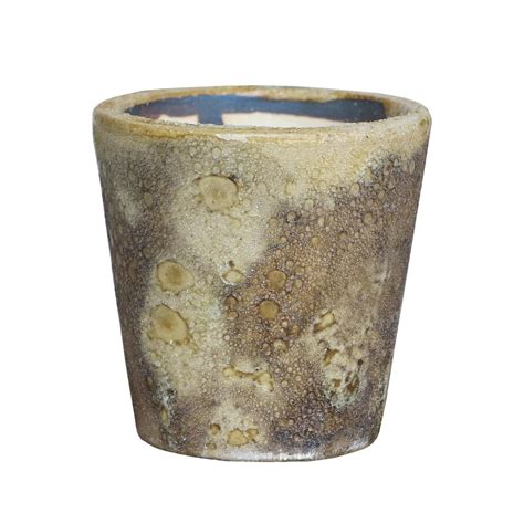 Nouveau Mini Indoor Ceramic Abyss Pot Caramel Mitre10