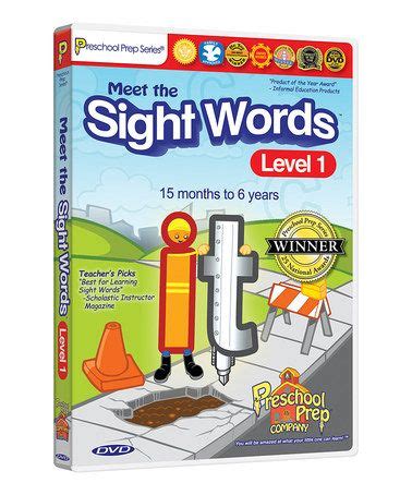 Preschool Prep Level 1 Meet the Sight Words DVD | Sight words ...