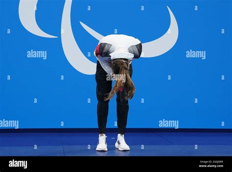 Tokio, Japan. 01st Sep, 2021. Paralympics: Para swimming, women, award ...