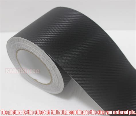 4 Wide Adhesive Car Black 3d Texture Carbon Fiber Vinyl Tape Wrap Sticker Cb Ebay