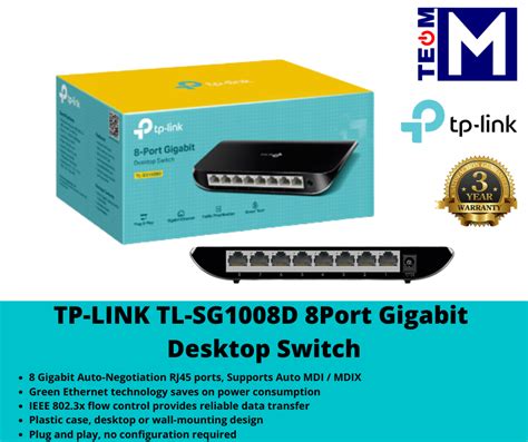 Tp Link TL SG1008D 8 Port Desktop Gigabit Switch 8 10 100 1000M RJ45