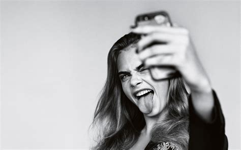 Women Cara Delevingne Model Face Simple Background Blonde