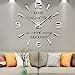 Vangold Moderne Mute Diy Frameless Grand D Horloge Murale Miroir En