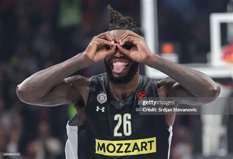 Mathias Lessort of Partizan reacts during the 2022/2023 Turkish... News ...