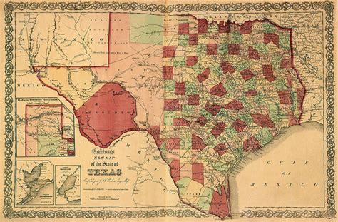 Map Of Texas 1860s Rmap