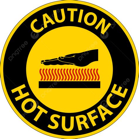 Caution Hot Surface Symbol Sign On White Background, Hot, Illustration, Zone PNG and Vector with ...