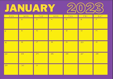 Printable 2023 Calendar Etsy