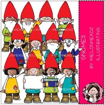 Gnomes Clip Art COMBO PACK Melonheadz Clipart By Melonheadz TpT