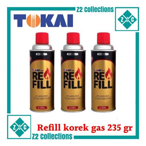 Jual TOKAI Gas Refill 235gr Isi Ulang Korek Api Gas 135gr Gas Lighter