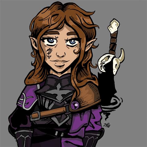 [oc][art] Te’la The Half Elf Warlock R Dnd