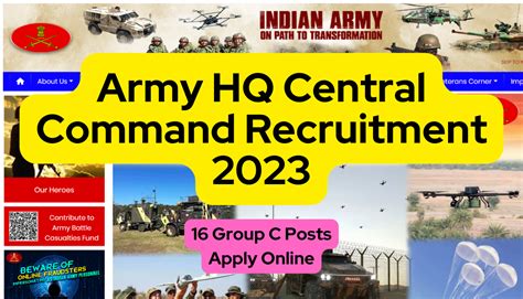 Army Hq Central Command Recruitment 2023 16 Group C Posts Apply