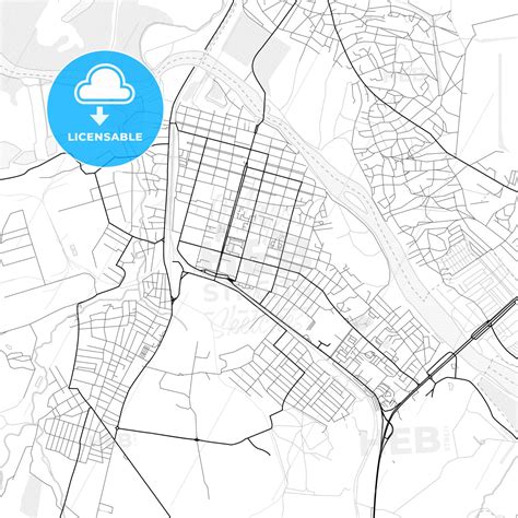 Vector PDF map of Kamensk-Shakhtinsky, Russia - HEBSTREITS