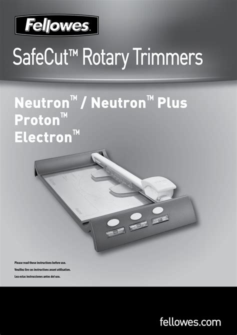 Fellowes Safecut Electron 120 Paper Cutter User Manual Manualslib