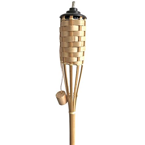 Outdoor Lighting TIKI Torch 4 Pack Bamboo Citronella Weather Resistant