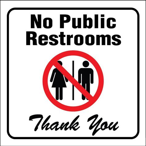 Hy Ko In X In Vinyl No Public Restrooms Sign Hsv The Home Depot