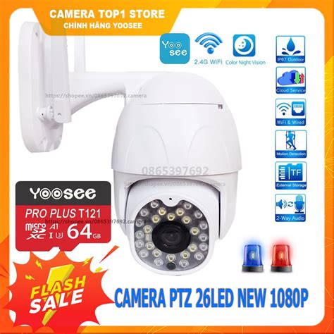 Mua Camera IP Yoosee Ngoài Trời PTZ2 FullHD Tiếng Việt Xoay 360 Kèm