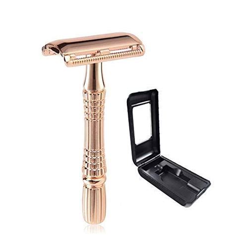 Amazon Rose Gold Safety Razor With Travel Case Sicastar Double