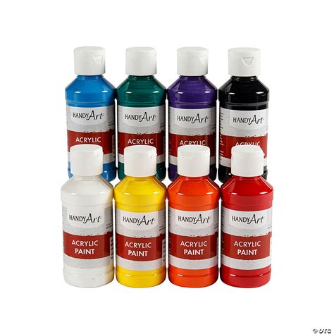 8 Color Acrylic Paint Set 4 Oz Oriental Trading