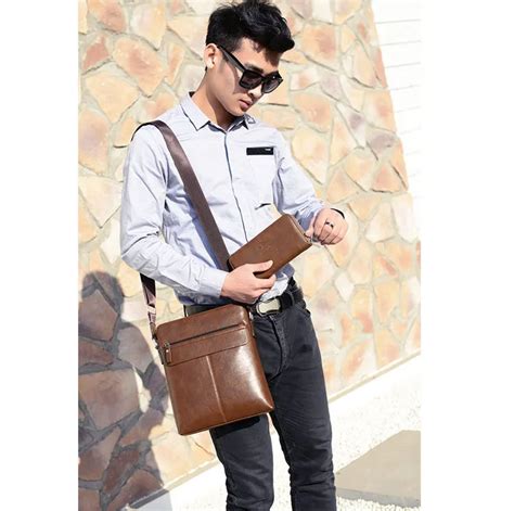 Rhodey Tas Selempang Pria Elegant Messenger Sling Bag Soft Pu Leather