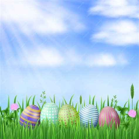 Premium Vector | Spring easter background